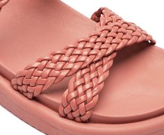 Papete Tiras Trançadas Rosa