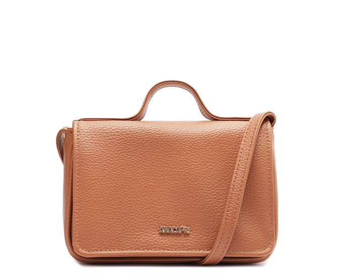 Bolsa Tiracolo Pequena Santangela Marrom Caramel