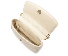 Bolsa Tiracolo Média Metalassê Estruturada Branca