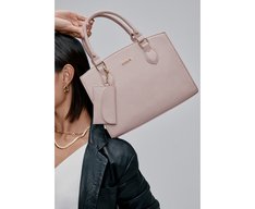 Bolsa Tote Média Nude Essencial Pouch