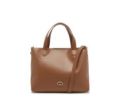 Bolsa Tote Média Com Necessaire Bicolor Marrom