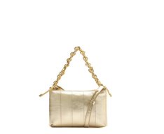 Bolsa Tiracolo Pequena Corrente Cordão Dourada