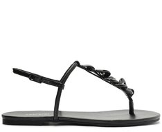 Sandália Slim Corrente Monocolor Preta