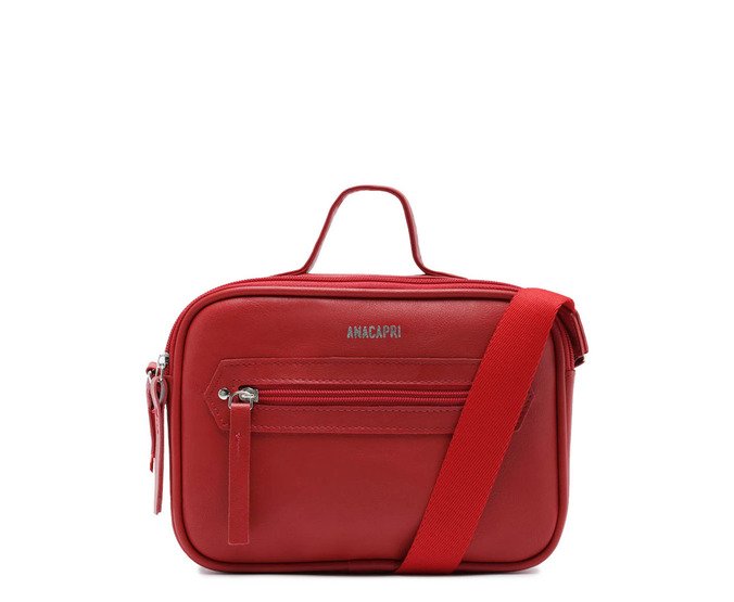 Bolsa Tiracolo Média Bolso Frontal Vermelha