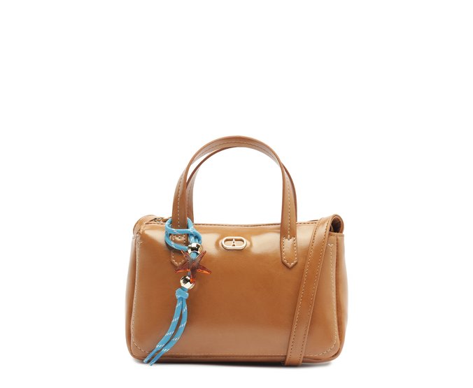 Bolsa Tote Pequena Bag Charms Fun Marrom