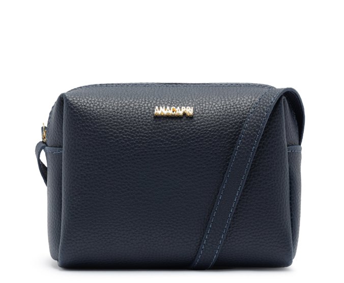 Bolsa Tiracolo Média Arredondada Azul