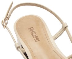 Sapatilha Slingback Palha Salto Branca