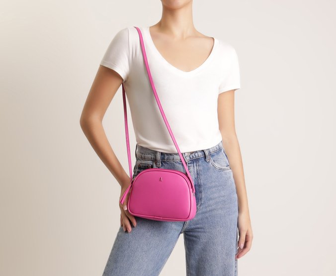 Bolsa Crossbody Rosa Pequena Basic