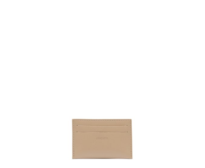 Porta Cartão Pequena Neutral Bege