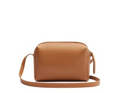 Bolsa Tiracolo Média Arredondada Marrom