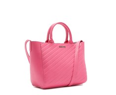 Bolsa Tote Média Texturizada Rosa