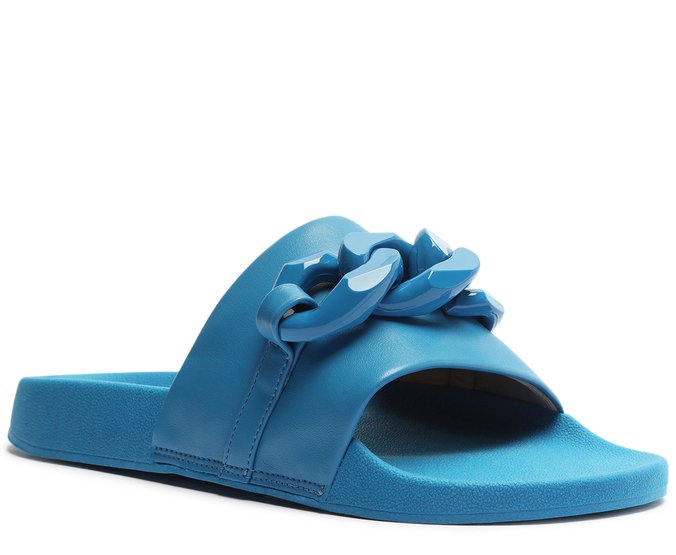 Sandália Papete Corrente Azul