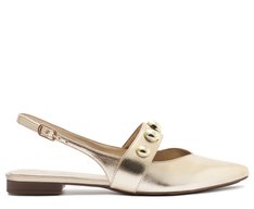 Sapatilha Slingback Maxi Tachas Dourada