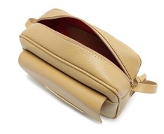 Bolsa Tiracolo Média Com Bolso Valentina Bege