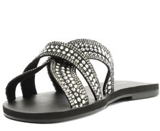 Rasteira Glam Hot Fix Preta
