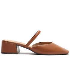 Mule Basic Salto Bloco Marrom