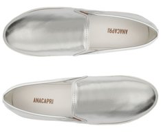 Tênis Slip On Sola Alta Liso Prata