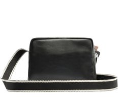 Bolsa Tiracolo Média Com Bolso Zíper Atacador Preta