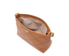 Bolsa Tiracolo Média Matelassê Triangular Marrom