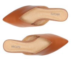 Mule Bico Fino Marrom