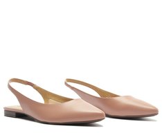 Sapatilha Slingback Bico Fino Rosa