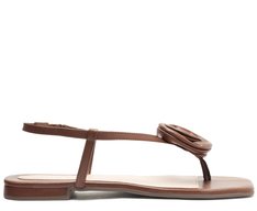 Sandália Slim Flor Marrom