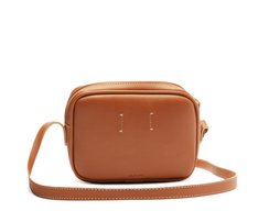 Bolsa Tiracolo Pequena Cápsula Mono Arredondada Marrom