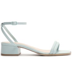 Sandália Salto Bloco Santorine Azul