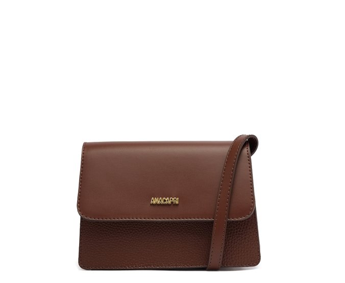 Bolsa Tiracolo Pequena Neutra Marrom