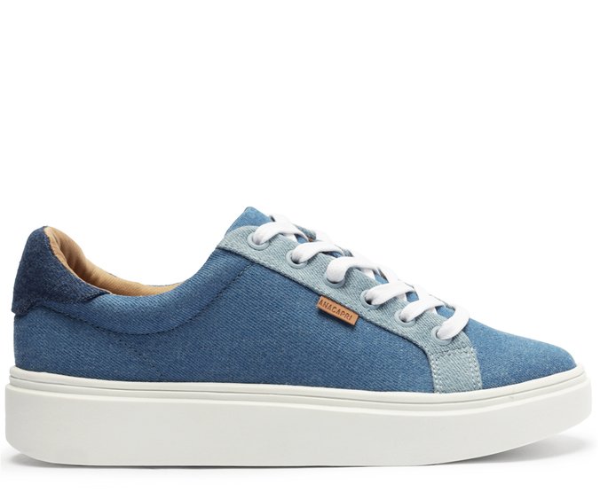 T nis de Amarrar Azul Recortes Jeans Anacapri
