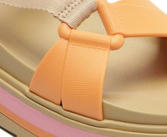 Sandália Papepte Plataforma Laranja e Rosa Confete