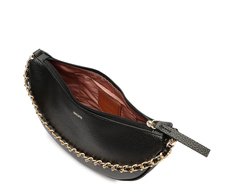 Bolsa Tiracolo Média Meia Lua Preta