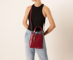 Bolsa Tote Média Madri Chaveiro Vermelha