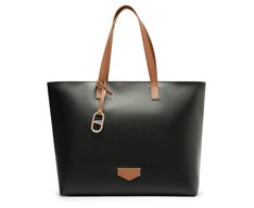 Bolsa Shopping Grande Cápsula Metal Preta