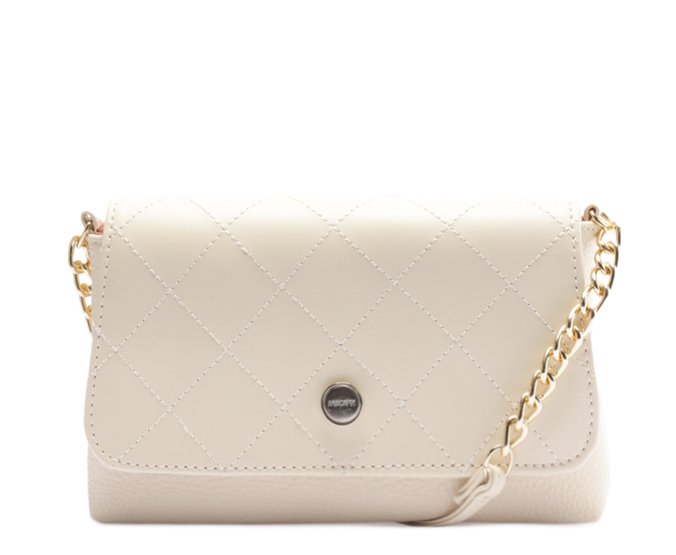 Bolsa Tiracolo Média Metalassê Corrente Branca