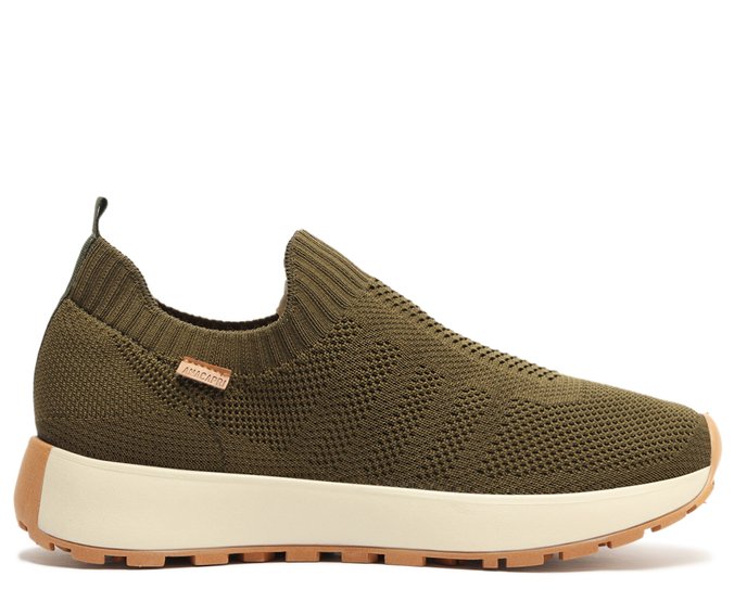 Tênis Slip On Knit Lavínia Verde