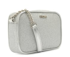Bolsa Tiracolo Pequena Textura Glam Prata