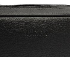 Bolsa Crossbody Média Preta Costura Ornamental