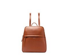 Mochila Média Zíper Básica Marrom