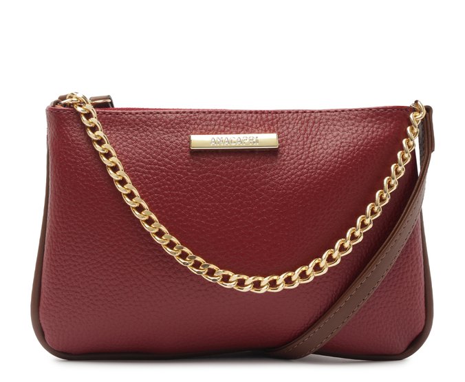 Bolsa Tiracolo Média Corrente Vermelha