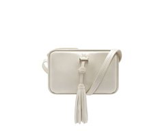 Bolsa Tiracolo Pequena Detalhe Tassel Branca