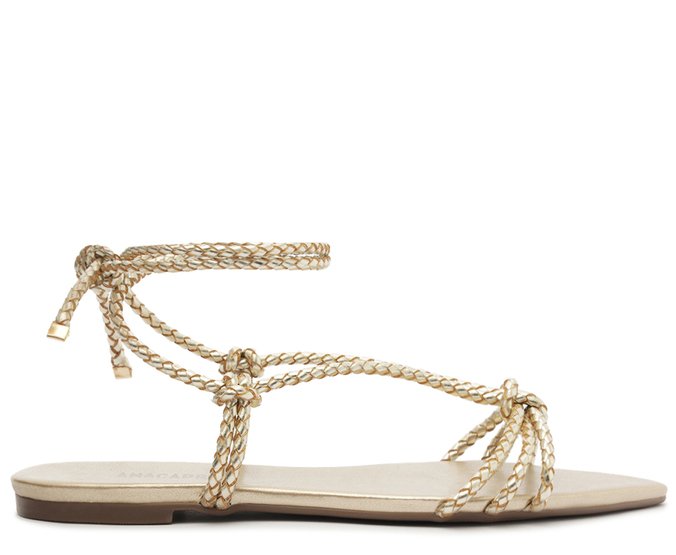 Rasteira Boho Chic Dourada