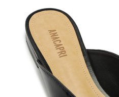Mule Bico Fino Tiras Preta