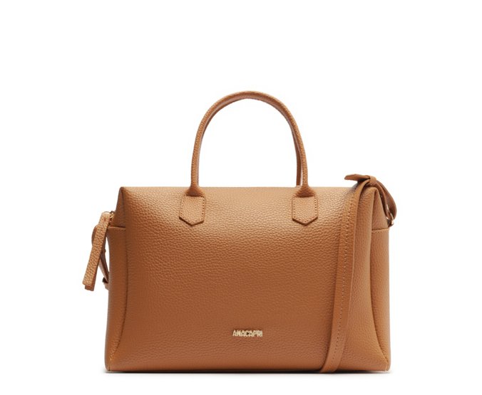 Bolsa Tote Média Arredondada Marrom