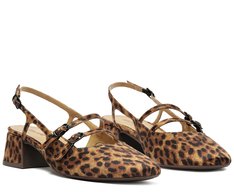 Sapatilha Boneca Slingback Verniz Milena Animal Print
