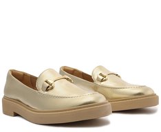 Mocassim Bold Bridão Monocolor Dourado