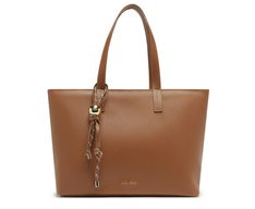 Bolsa Shopping Grande Cordão Entrelaçado Marrom