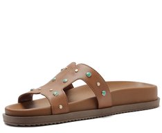 Papete Recortes Tira H Tachas Multicolor E Marrom