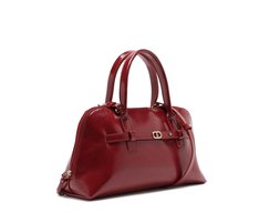 Bolsa Tiracolo  Média Verniz Madrid Vermelha