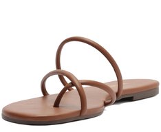 Rasteira Tiras Finas Basic Marrom